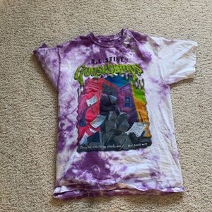 goosebumps purple tie-dye t shirt